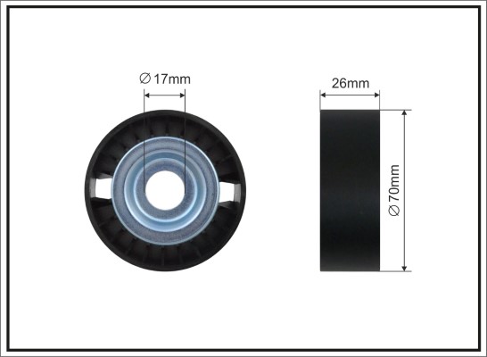 Tensioner Pulley, V-ribbed belt - 500629 SC CAFFARO